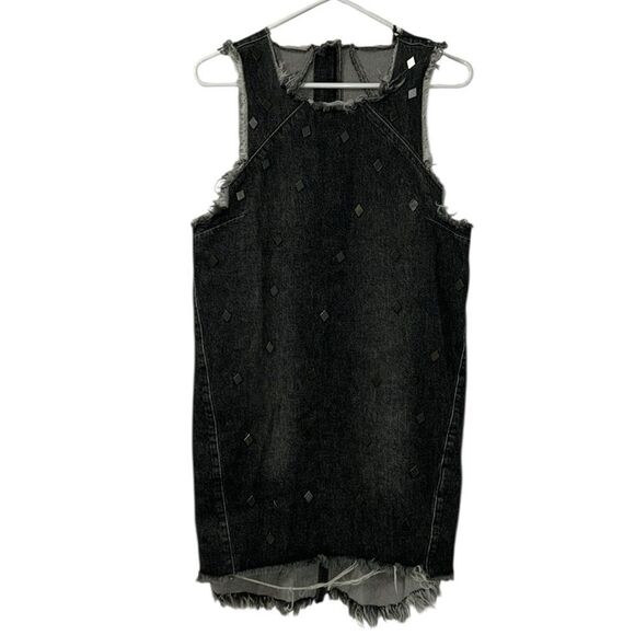 Revolve One Teaspoon Black Denim Distressed Sleeveless Dress(Size Small) - Picture 1 of 7